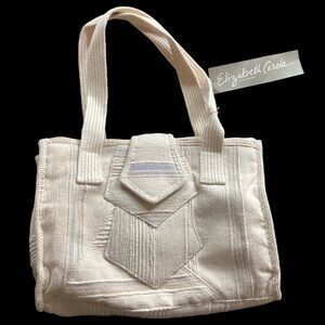 Elizabeth Carole B.H. Smith Ivory Boho Woven NWT Bag